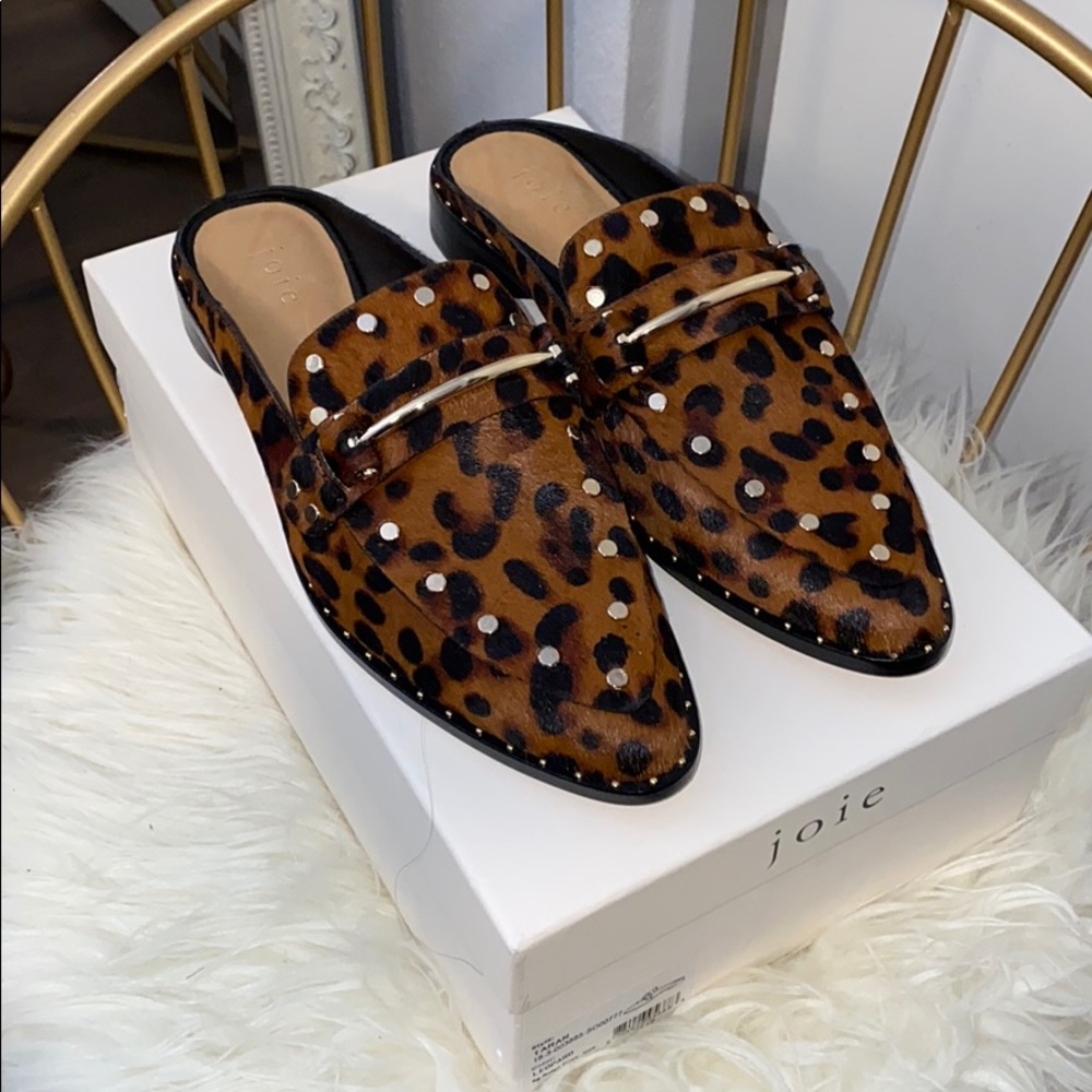 Joie Pony Hair Leopard Slides